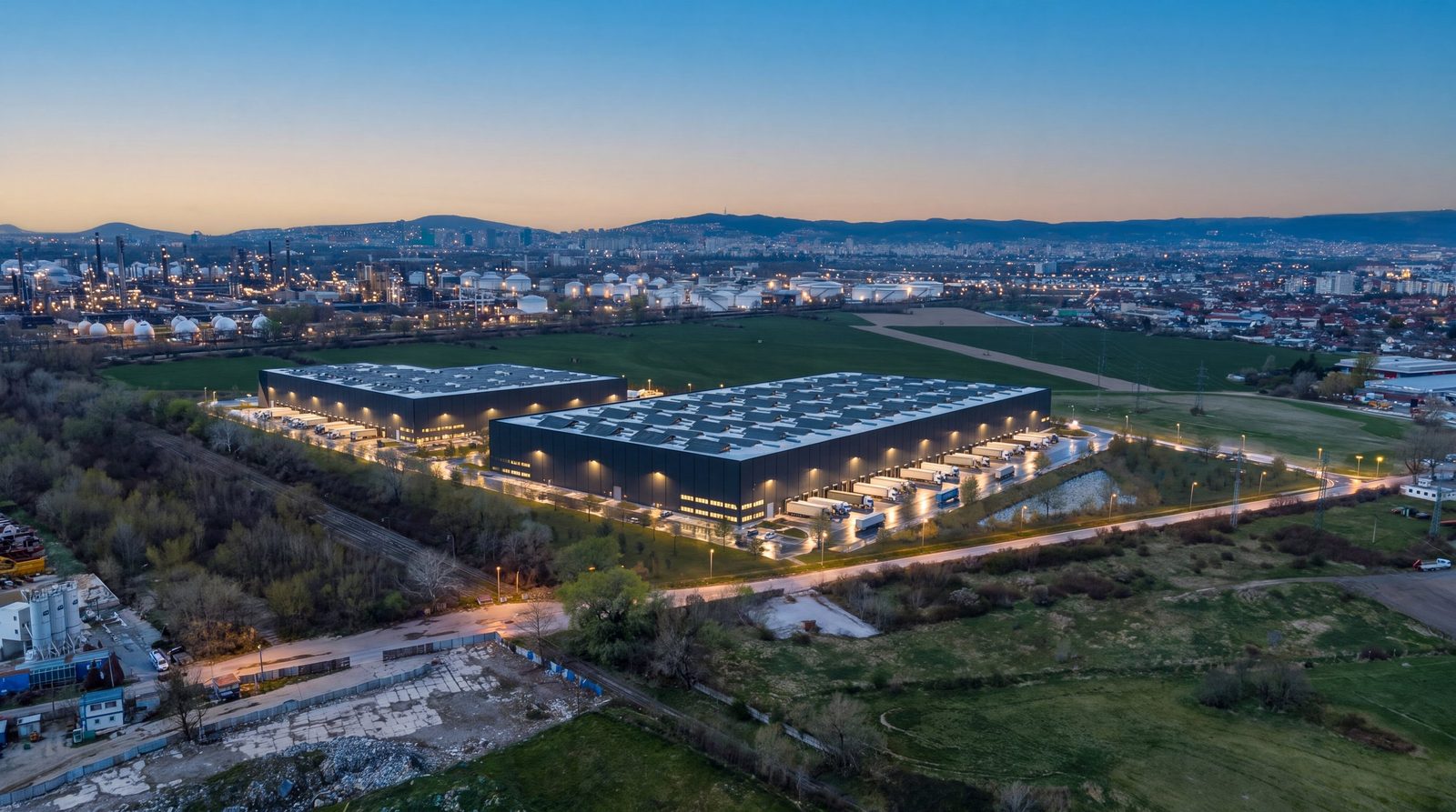 Podunajské Biskupice Logistics Centre from above